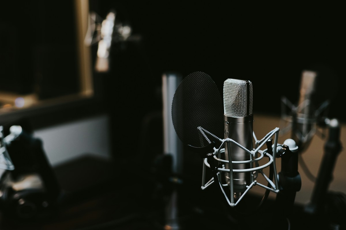 A studio microphone ready for recording